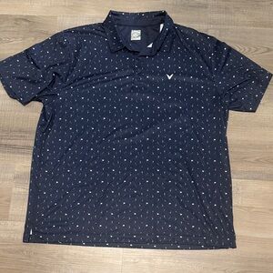 Callaway Men's Opti-Dri golf polo shirt with a martini print